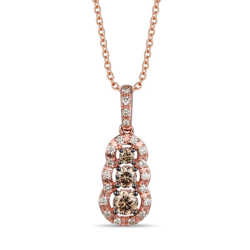 Le Vian Pendant featuring Chocolate Diamonds Nude Diamonds Strawberry Gold